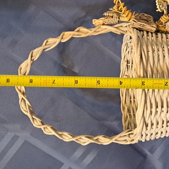 🌴RARE Vintage Cottagecore Wicker Basket - Picture 7 of 11